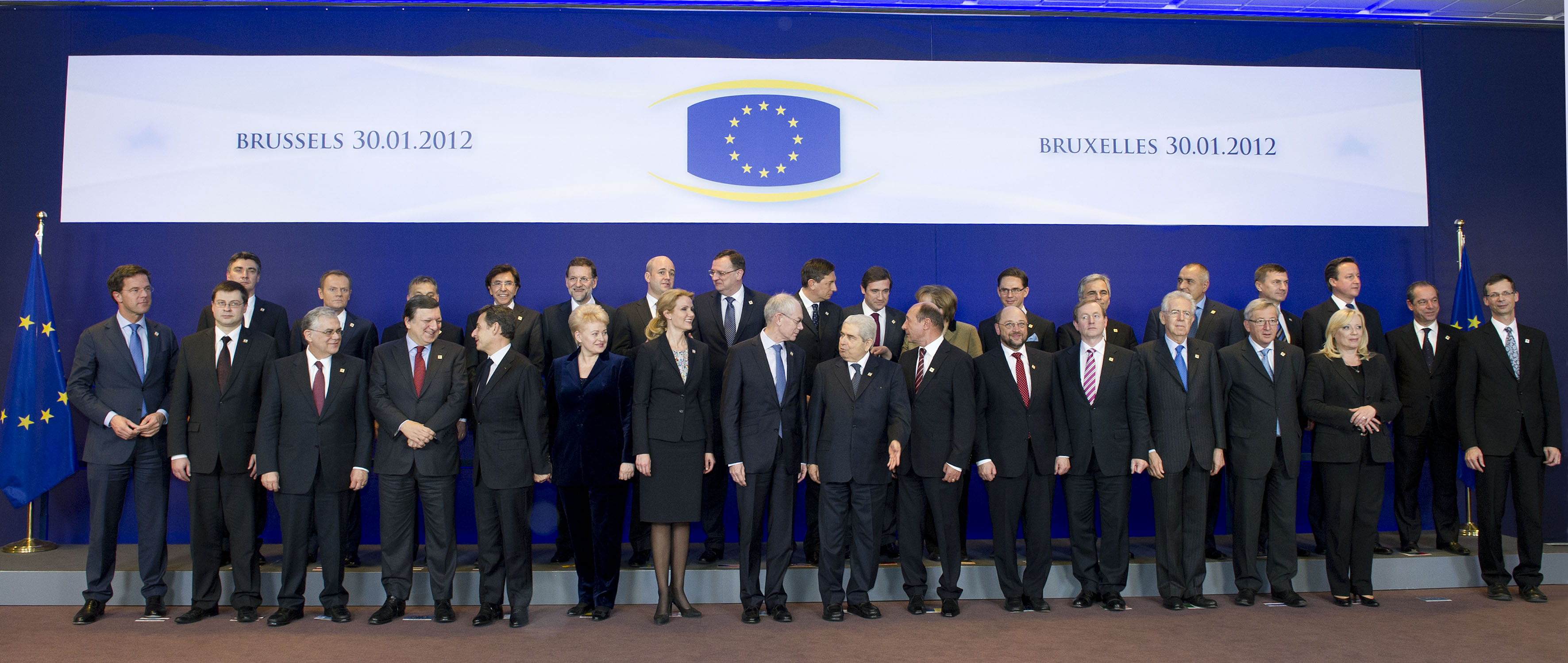 Foto de Familia del Consejo Europeo 30 enero 2012